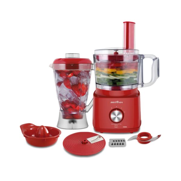 Multiprocesador Britania BMP900 Rojo 900W/1000W - 220V - 7207