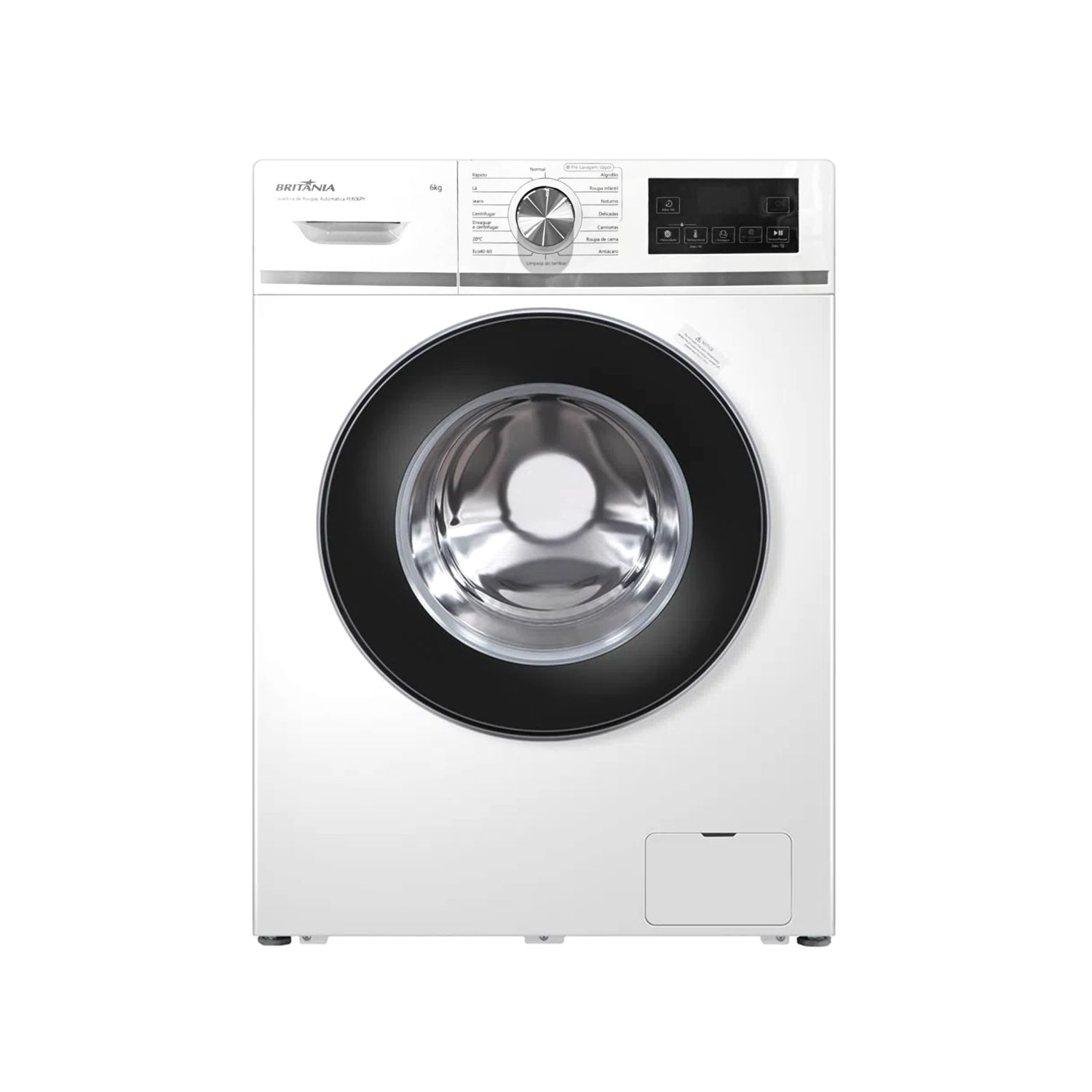 Lavarropa Automática Britania PLR06PY 6KG – Carga Frontal – 13055