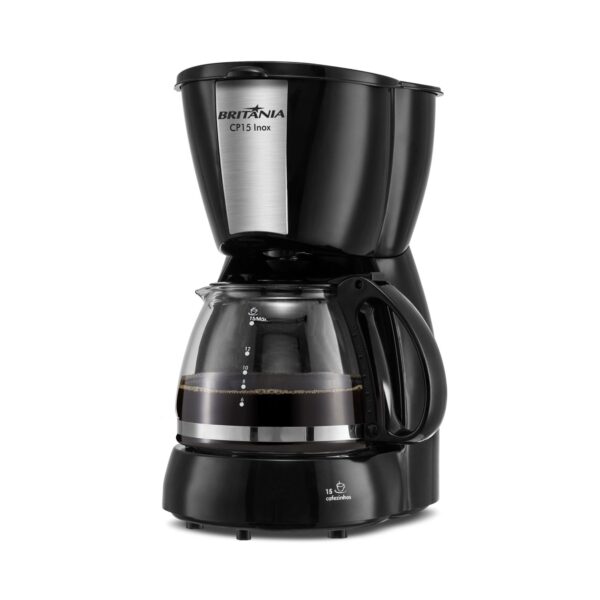 Cafetera Britania CP15 Inox Negra - 127V - 6996